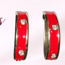 Brinco de Argola com pontos de luz Cor:1- Vermelho Brinco de Argola com pontos de luz Cor:1- Vermelho