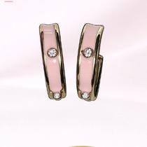 Brinco de Argola com pontos de luz Cor:4- Rosa