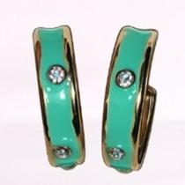 Brinco de Argola com pontos de luz Cor:6- Verde Brinco de Argola com pontos de luz Cor:6- Verde