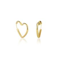 Brinco de Argola Coração em Ouro 18k 22mm