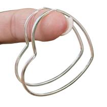 Brinco de Argola coração prata legítima 925 escolha