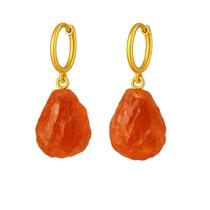 Brinco de Argola Cornalina