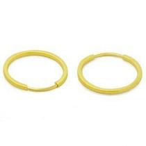 Brinco De Argola Em Ouro 18k 750 Feminino 1.4cm