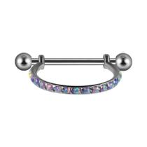 Brinco De Argola Em Titânio Banhado a Ouro Com Micro Zircônia Para Piercing De Orelha, Daith, Rook,