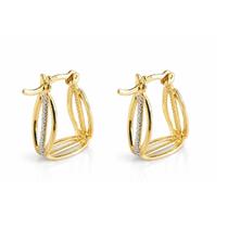 Brinco de Argola Feminina Folheado Ouro 18k Hipoalérgico