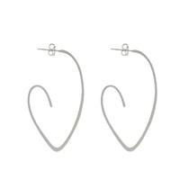 Brinco de Argola Feminino de Tarraxa Prateado Aço Inoxidável