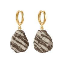 Brinco de Argola Jaspe Zebra Brinco de Argola Jaspe Zebra