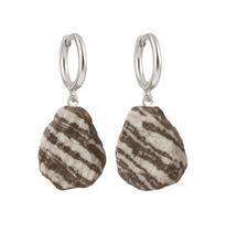 Brinco de Argola Jaspe Zebra Brinco de Argola Jaspe Zebra