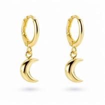 Brinco de Argola Lua Couti Banhado Ouro 18K Hipoalergênico Brinco de Argola Lua Couti Banhado Ouro 18K Hipoalergênico