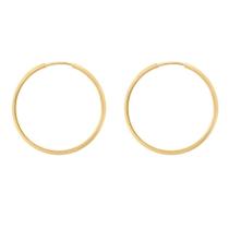 Brinco De Argola Ouro 18k 750 Fio Quadrado 2.5cm