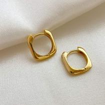 Brinco de argola quadrada lisa 2,2cm banhado a ouro 18k Brinco de argola quadrada lisa 2,2cm banhado a ouro 18k