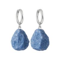 Brinco de Argola Quartzo Azul Brinco de Argola Quartzo Azul