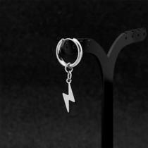 brinco de argola raio flash em aço inox antialérgico não escurece estilo masculino feminino brinco de argola raio flash em aço inox antialérgico não escurece estilo masculino feminino