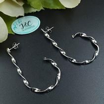 Brinco de Argola Torcida Anzol em Aço Inoxidável 316L Hipoalergênico Brinco de Argola Torcida Anzol em Aço Inoxidável 316L Hipoalergênico