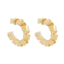 Brinco de argola torcida carla folheado a ouro 18k Brinco de argola torcida carla folheado a ouro 18k