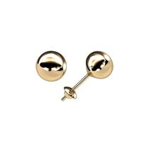 Brinco de Bola 6mm Ouro 18K Mod 041 Brinco de Bola 6mm Ouro 18K Mod 041