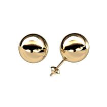 Brinco de Bola 8mm Ouro 18K Mod 042-1 Brinco de Bola 8mm Ouro 18K Mod 042-1