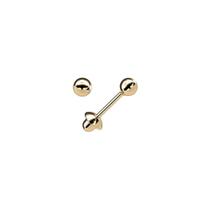 Brinco de Bola Infantil 2,5mm Ouro 18K Mod 047 Brinco de Bola Infantil 2,5mm Ouro 18K Mod 047