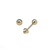 Brinco de Bola Infantil 3,5mm Ouro 18K Mod 038-1 Brinco de Bola Infantil 3,5mm Ouro 18K Mod 038-1