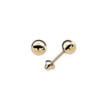 Brinco de Bola Infantil 4mm Ouro 18K Mod 039 Brinco de Bola Infantil 4mm Ouro 18K Mod 039