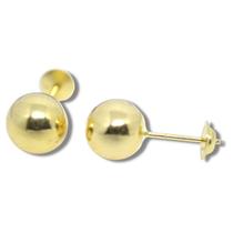 Brinco de Bolinha 7mm Ouro 18k B005