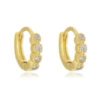 Brinco de Cartilagem Pequeno Banho Ouro 18k Argola De Fecho Unissex