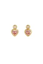 Brinco de Coração com Zircônias Ouro 18K - 0.46