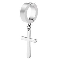 Brinco De Cruz Pingente Prata Argola De Pressão - 1 PEÇA (Não é o par) Brinco De Cruz Pingente Prata Argola De Pressão - 1 PEÇA (Não é o par)
