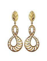 Brinco de Festa Estilizado Geometrico Folheado Ouro 18k Brinco de Festa Estilizado Geometrico Folheado Ouro 18k