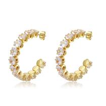 Brinco de Festa Noiva Madrinhas Argola Dourado Strass