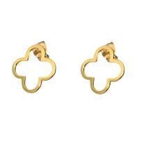 Brinco De Flor Vada Folheada Em Ouro 18K