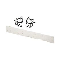 Brinco De Gato Oco Pequeno E Fofo Para Mulheres Em Aço Inoxidável, Joia De Animal Em Estilo Cartoon