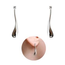 Brinco De Gota Com Zircônia PRI Style Folheado A Prata Antialérgico