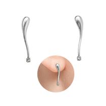 Brinco De Gota Invertida Com Zircônia PRI Style Folheado A Prata Antialérgico