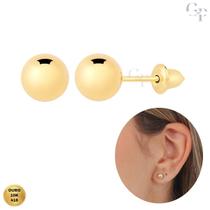 Brinco De Ouro 10k Bola 5mm Para Crianças e Adultos com Garantia de Ouro Vitalícia e Nota Fiscal Brinco De Ouro 10k Bola 5mm Para Crianças e Adultos com Garantia de Ouro Vitalícia e Nota Fiscal