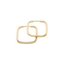 Brinco de ouro 18 k Argola Quadrada . - Elegancy Joias Brinco de ouro 18 k Argola Quadrada . - Elegancy Joias