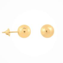 Brinco De Ouro 18k 750 Bola Bolinha Adulto 7mm Brinco De Ouro 18k 750 Bola Bolinha Adulto 7mm