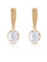 Brinco De Ouro 18k 750 Pendurado Adulto