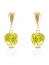 Brinco De Ouro 18k 750 Pingente Coração Amarelo Zircônia Brinco De Ouro 18k 750 Pingente Coração Amarelo Zircônia