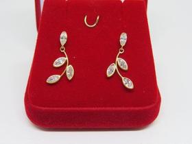 Brinco De Ouro 18k 750 Ramo