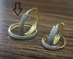 Brinco de ouro 18k Argola 1Cm e 1,4Cm Brinco de ouro 18k Argola 1Cm e 1,4Cm