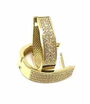 Brinco de ouro 18k Argola com Pedras