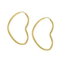 Brinco de ouro 18k Argola Coração 2CM Brinco de ouro 18k Argola Coração 2CM