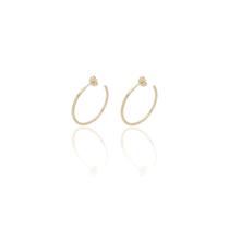 Brinco de Ouro 18k Argola Fina - Graced Semijoias