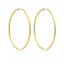 Brinco de ouro 18k Argola Grande 55mm