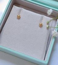 Brinco de Ouro 18k Bolinha de 4mm Infantil, bebê, recém nascido ou 2 furo Brinco de Ouro 18k Bolinha de 4mm Infantil, bebê, recém nascido ou 2 furo