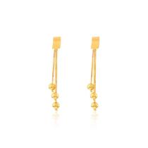 Brinco de ouro 18k com bolinhas com corrente veneziana Brinco de ouro 18k com bolinhas com corrente veneziana