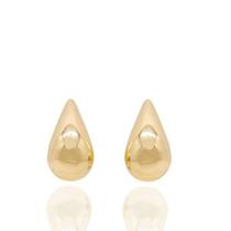 Brinco de ouro 18k Gota Bojudo 1,5cm Brinco de ouro 18k Gota Bojudo 1,5cm