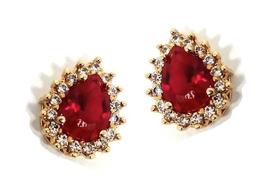 Brinco de ouro 18k Gota com Pedras Brinco de ouro 18k Gota com Pedras