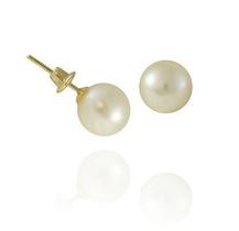 Brinco De Ouro 18k Pérola 7mm Brinco De Ouro 18k Pérola 7mm